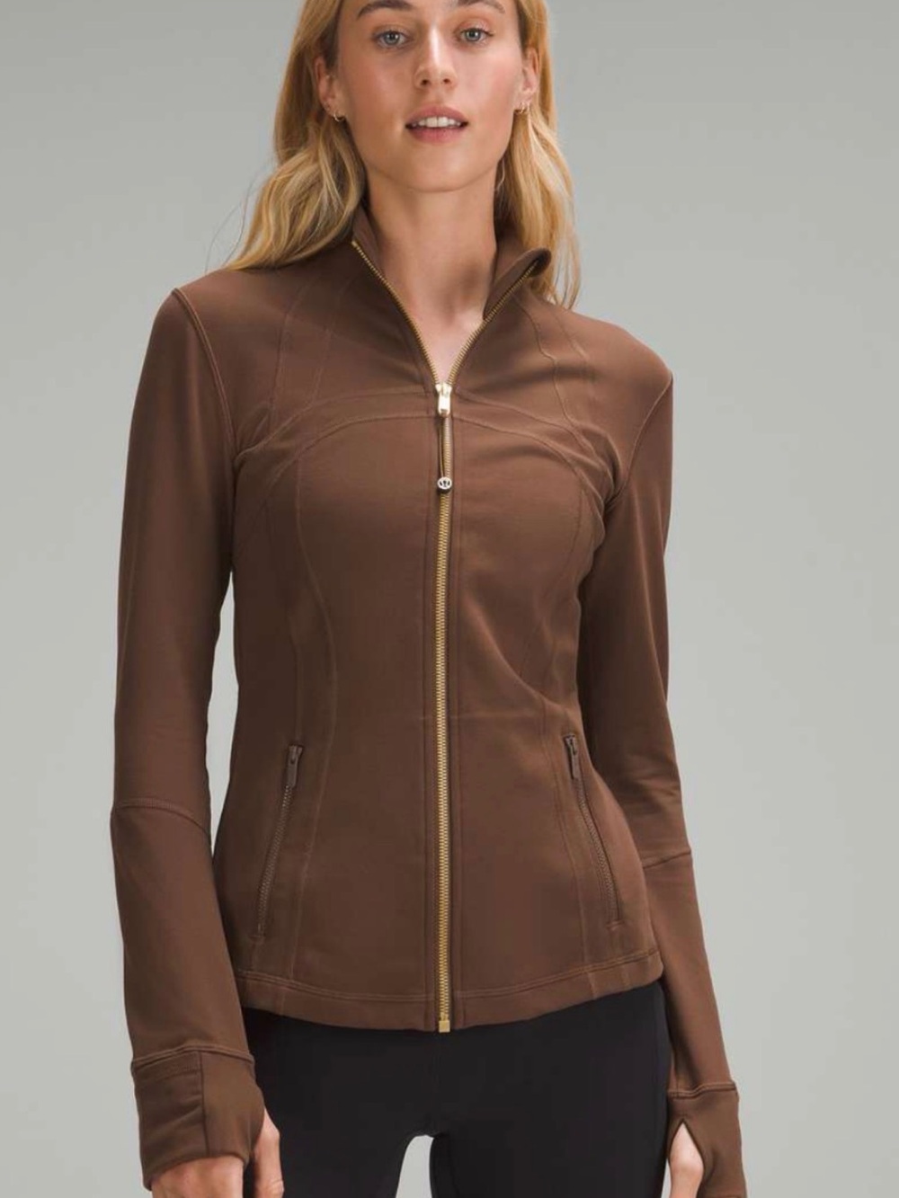 Lululemon Define Jacket Nulu Brown Gold Zip